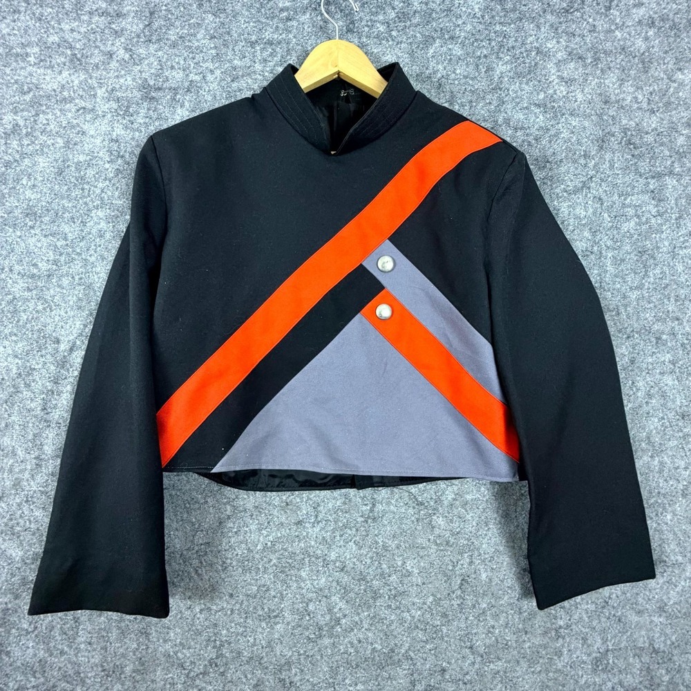 DeMoulin Custom Marching Band Uniform Jacket Mens 44-S Black Orange Grey